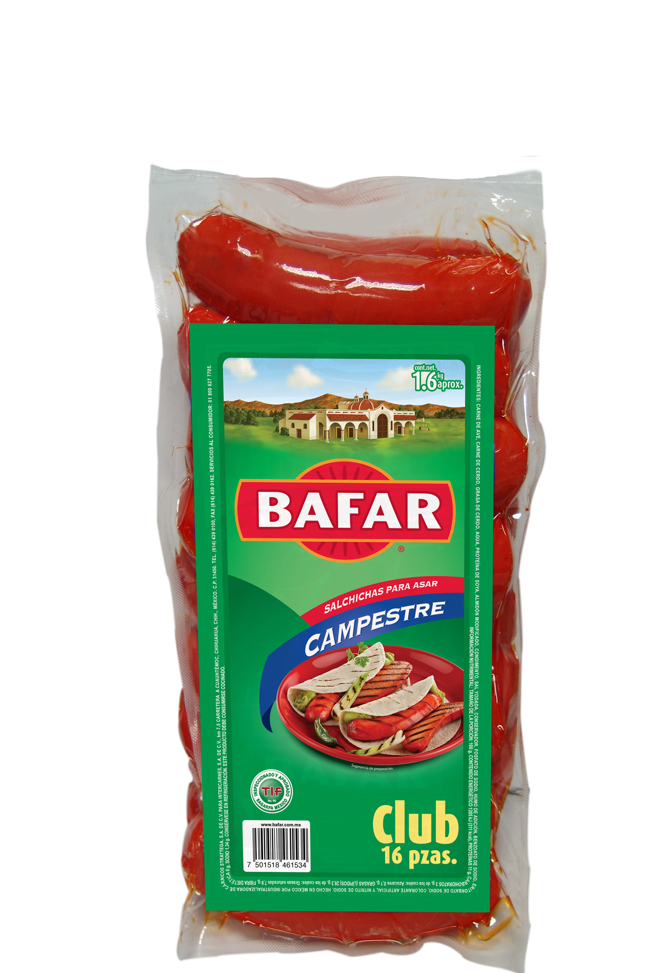 Salchicha Campestre para asar Club | Bafar