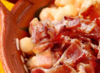 Esquites con tocino